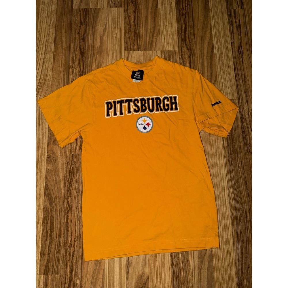 Pittsburgh Steelers Reebok NFL Tee cotton Youth Tee Sz M Medium 10/12